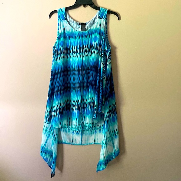 Sale! New Directions Shades of Blue Sleeveless Womens Top - EUC -Size S - Picture 1 of 6